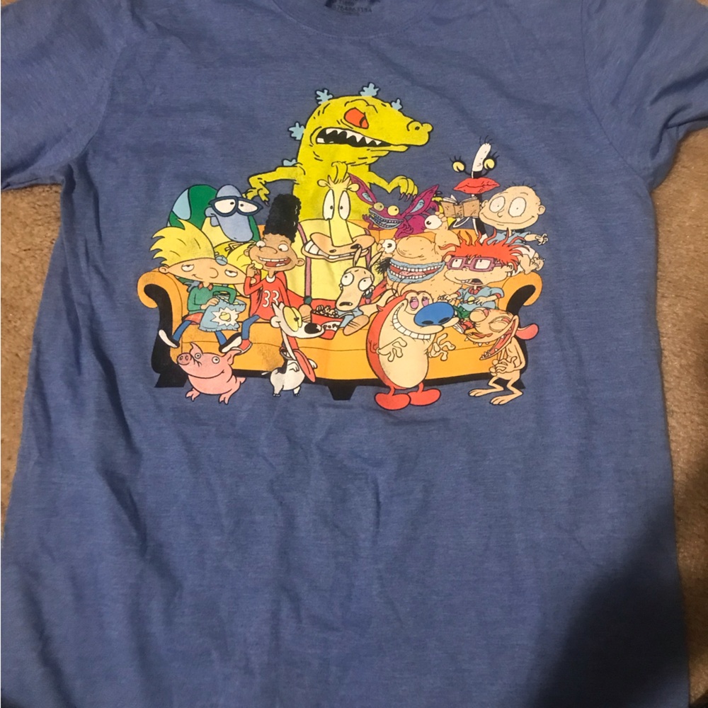Vintage rare nickelodeon 90s Rugrats hey Arnold T-shirt NEW medium